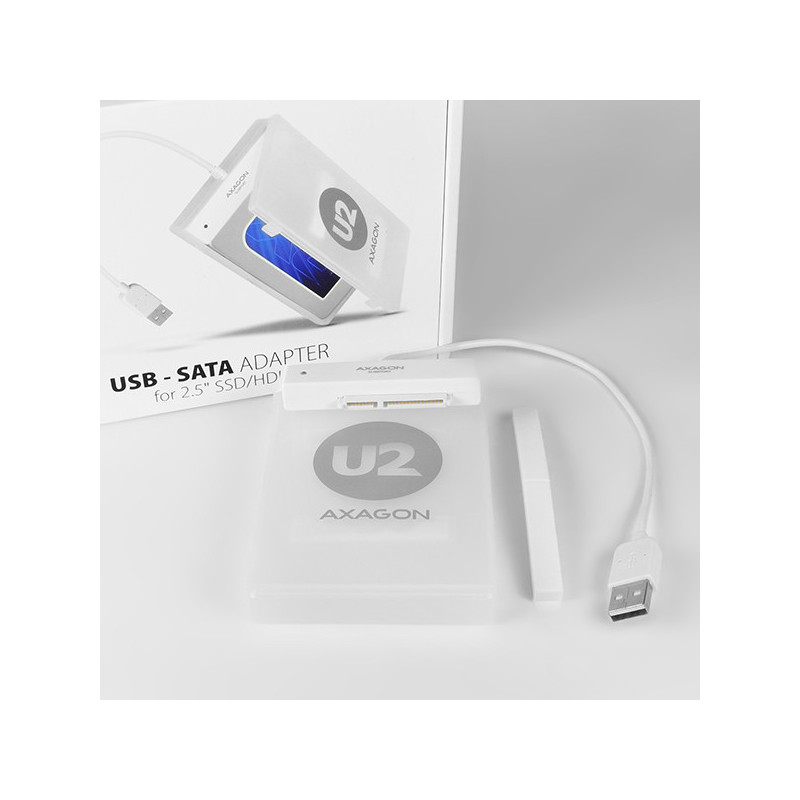 AXAGON ADSA-1S, USB2.0 - SATA HDD/SSD adaptér vr. 2.5" púzdra