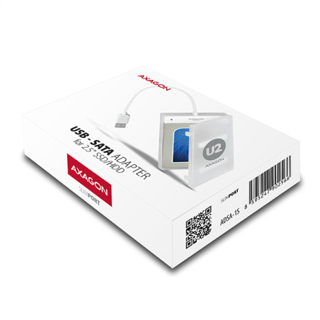 AXAGON ADSA-1S, USB2.0 - SATA HDD/SSD adaptér vr. 2.5" púzdra