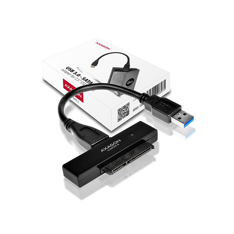 AXAGON ADSA-1S6, USB 3.2 Gen 1 - SATA 6G SSD/HDD adaptér vr. 2.5" púzdra