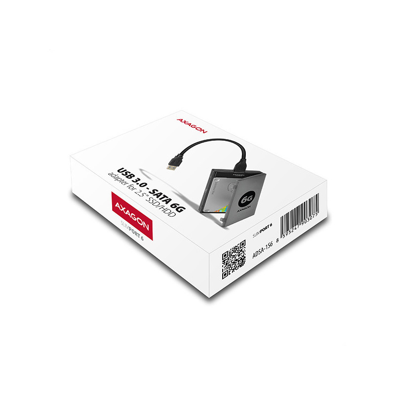 AXAGON ADSA-1S6, USB 3.2 Gen 1 - SATA 6G SSD/HDD adaptér vr. 2.5" púzdra