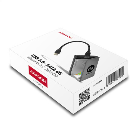 AXAGON ADSA-1S6, USB 3.2 Gen 1 - SATA 6G SSD/HDD adaptér vr. 2.5" púzdra