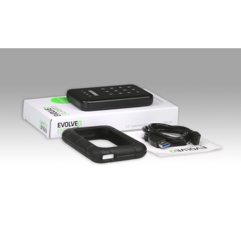 EVOLVEO 2.5|| Encrypt 1, externý rámček na HDD, USB 3.0