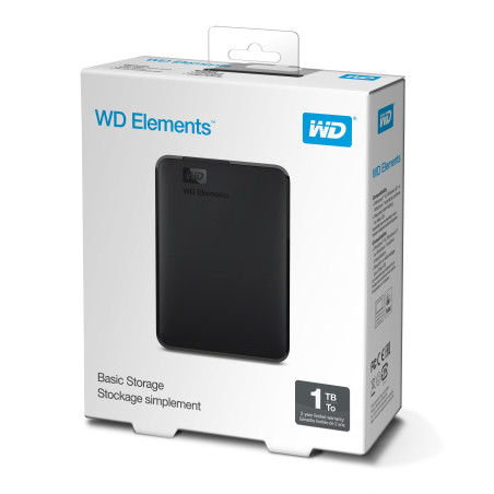 WD Elements Portable/1TB/HDD/Externý/2.5"/Čierna/2R