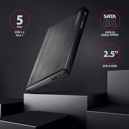 AXAGON EE25-XA6, USB 5Gbps - SATA 6G, 2.5" kovový ALINE box