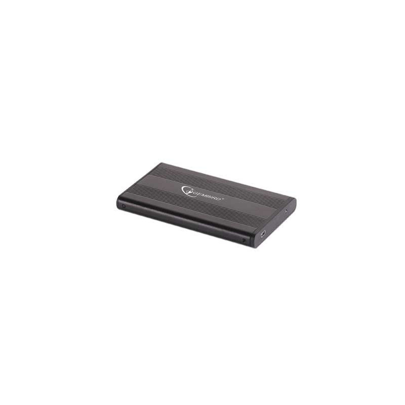 GEMBIRD externý kryt, pre 2,5" SATA, čierna, hliník