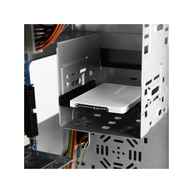 AXAGON RSS-M2SD, SATA - M.2 SATA SSD, interný 2.5" ALU box, strieborný