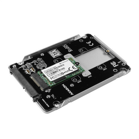 AXAGON RSS-M2SD, SATA - M.2 SATA SSD, interný 2.5" ALU box, strieborný