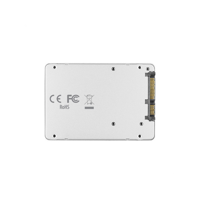 AXAGON RSS-M2SD, SATA - M.2 SATA SSD, interný 2.5" ALU box, strieborný