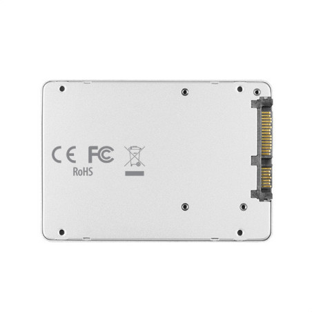 AXAGON RSS-M2SD, SATA - M.2 SATA SSD, interný 2.5" ALU box, strieborný