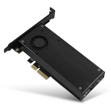 AXAGON PCEM2-DC, PCIe x4 - M.2 NVMe M-key + SATA B-key slot adaptér, chladič, vr. LP