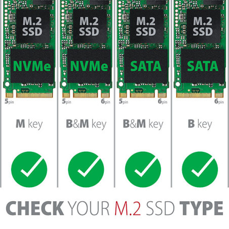 AXAGON PCEM2-DC, PCIe x4 - M.2 NVMe M-key + SATA B-key slot adaptér, chladič, vr. LP