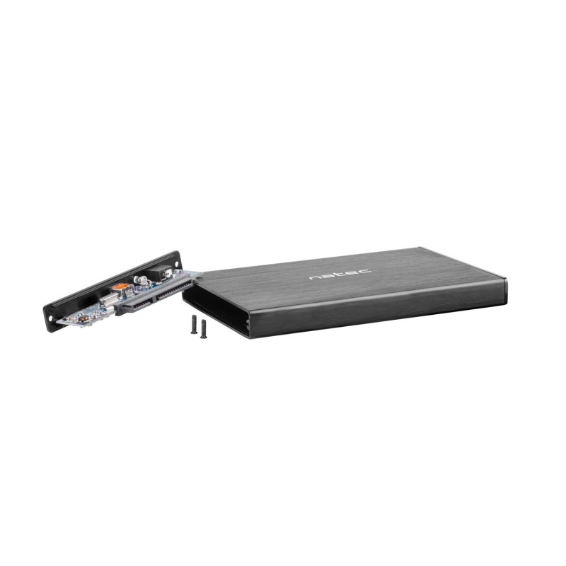 Externý box pre HDD 2,5" USB 3.0 Natec Rhino Go, čierny, hliníkové telo