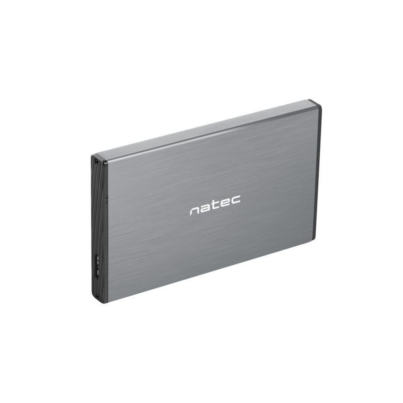 Externý box pre HDD 2,5" USB 3.0 Natec Rhino Go, šedý, hliníkové telo