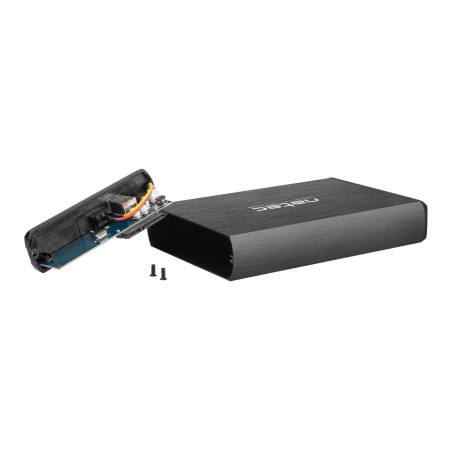 Externý box pre HDD 3,5" USB 3.0 Natec Rhino, čierny, vrátane napájacieho adaptéra