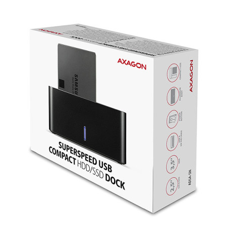 AXAGON ADSA-SN, USB 3.2 Gen1 - SATA 6G, 2.5"/3.5" HDD/SSD dokovacia stanica