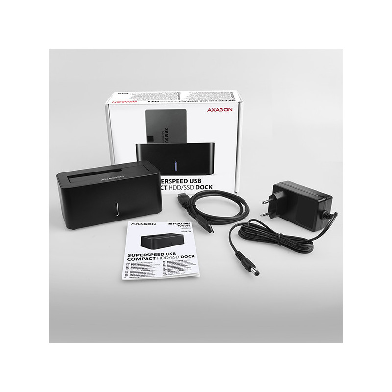 AXAGON ADSA-SN, USB 3.2 Gen1 - SATA 6G, 2.5"/3.5" HDD/SSD dokovacia stanica