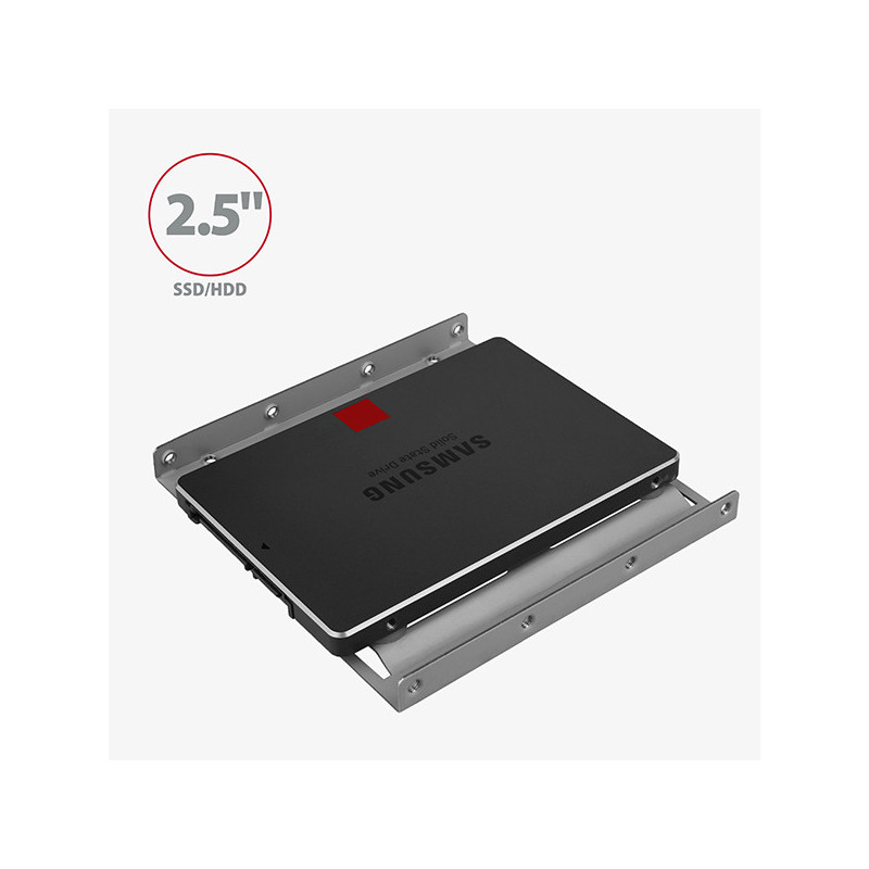 AXAGON RHD-125S, kovový rámček pre 1x 2.5" HDD/SSD do 3.5" pozície, šedý