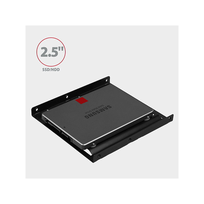 AXAGON RHD-125B, kovový rámček pre 1x 2.5" HDD/SSD do 3.5" pozície, čierny
