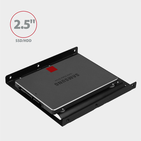 AXAGON RHD-125B, kovový rámček pre 1x 2.5" HDD/SSD do 3.5" pozície, čierny