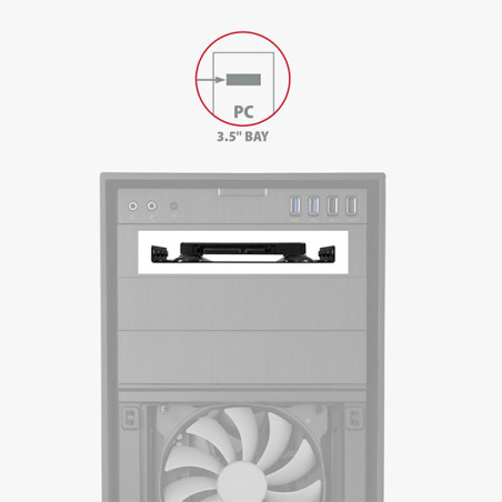 AXAGON RHD-125B, kovový rámček pre 1x 2.5" HDD/SSD do 3.5" pozície, čierny