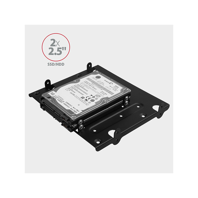 AXAGON RHD-435, kovový rámček pre 4x 2.5" alebo 2x 2.5" HDD/SSD a 1x 3.5" HDD do 5.25" pozície