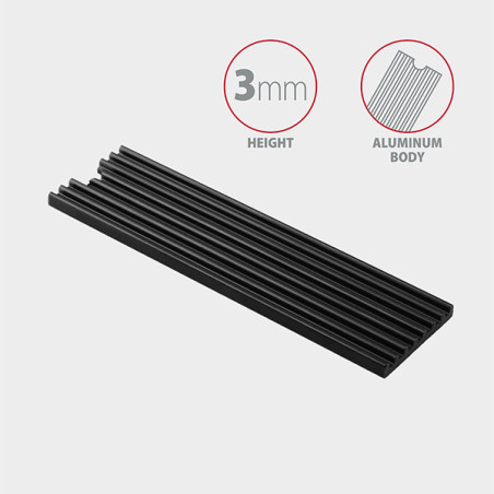 AXAGON CLR-M2L3, hliníkový pasívny chladič pre M.2 2280 SSD, výška 3 mm