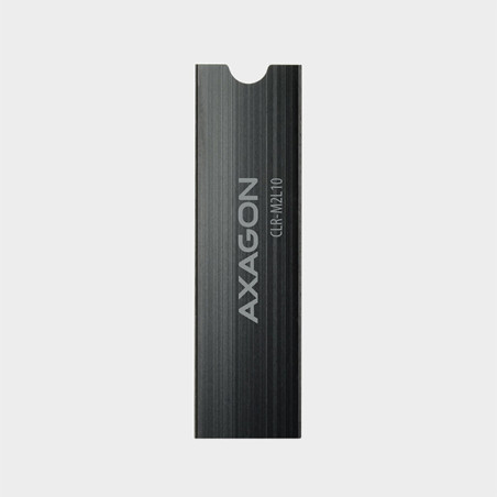 AXAGON CLR-M2L10, hliníkový pasívny chladič pre M.2 2280 SSD, výška 10 mm