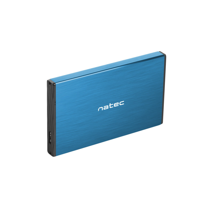 Externý box pre HDD 2,5" USB 3.0 Natec Rhino Go, modrý, hliníkové telo