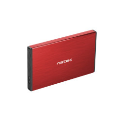 Externý box pre HDD 2,5" USB 3.0 Natec Rhino Go, červený, hliníkové telo
