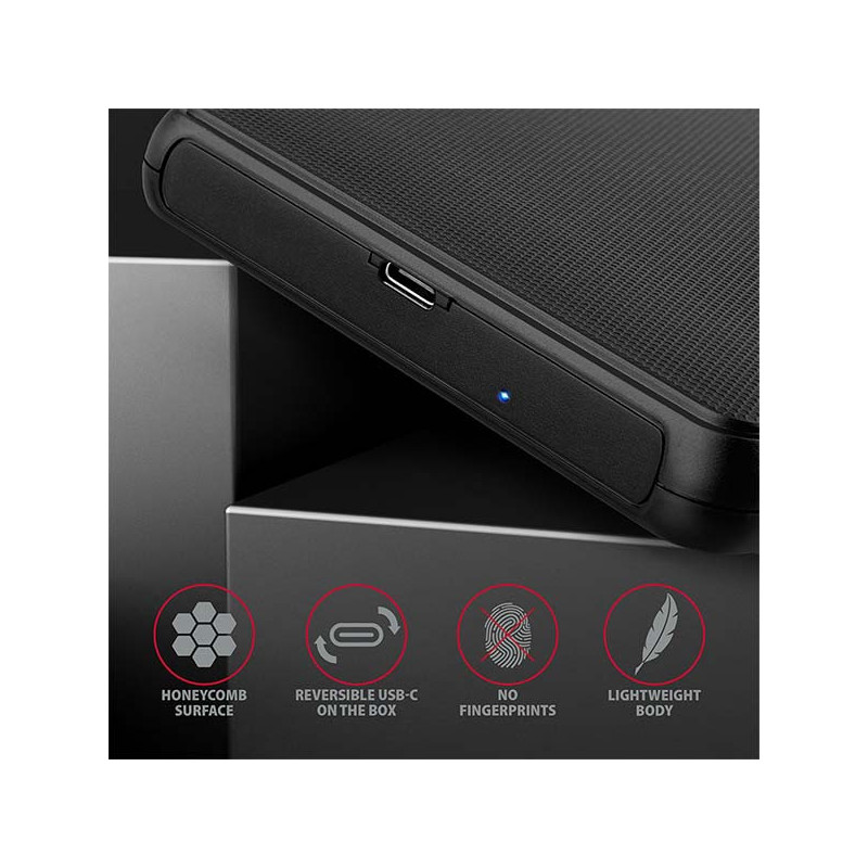 AXAGON EE25-SLC, USB-C 3.2 Gen 1 - SATA 6G 2.5" SLIDE box, bezskrutkový, čierny