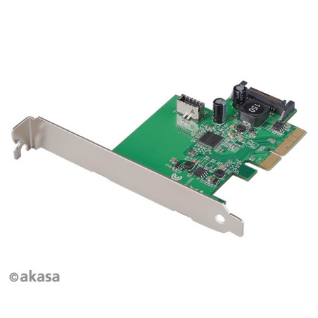 AKASA PCIe karta USB 3.2 Gen 2 interný konektor