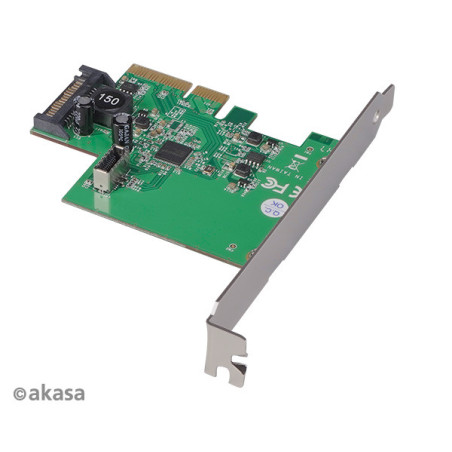 AKASA PCIe karta USB 3.2 Gen 2 interný konektor