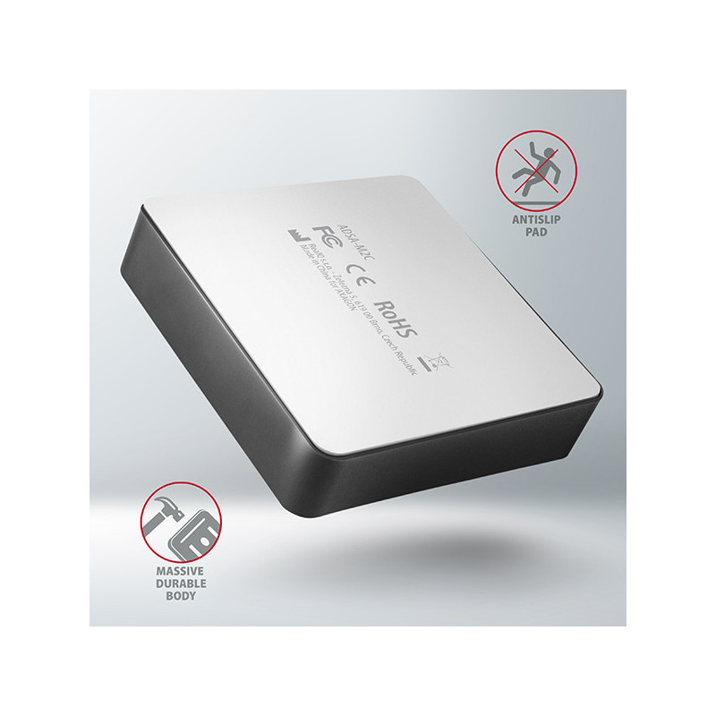 AXAGON ADSA-M2C, USB-C 3.2 Gen 2 - 2x M.2 NVMe SSD CLONE MASTER dokovacia stanica