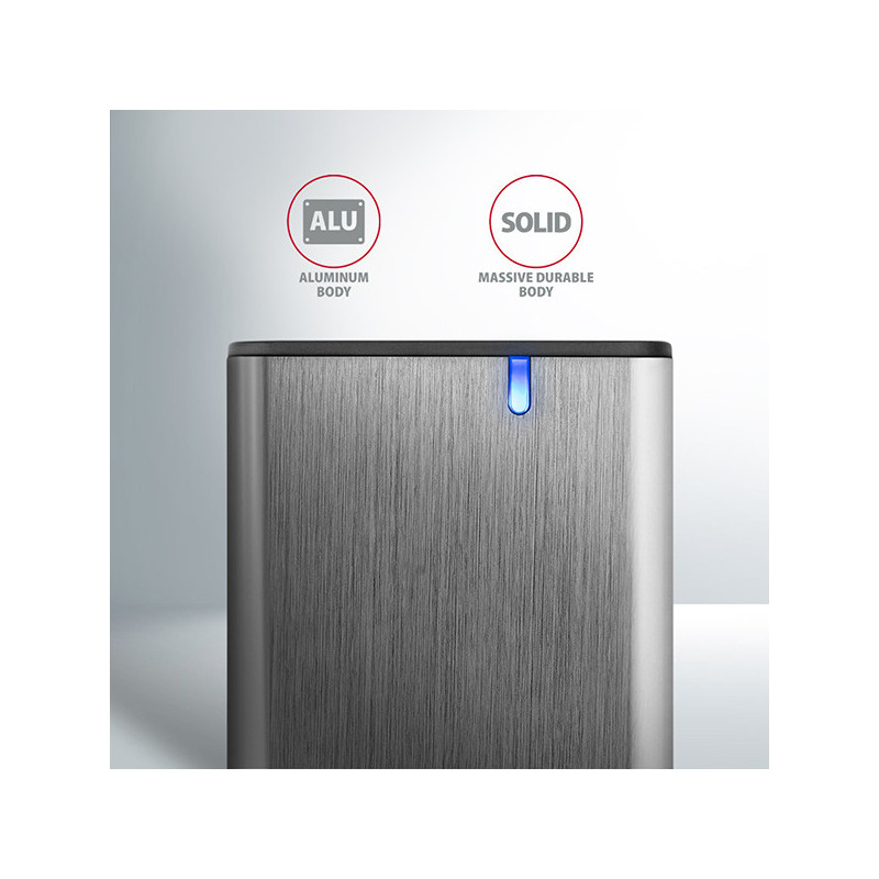 AXAGON EEM2-SG2, USB-C 3.2 Gen 2 - M.2 NVMe & SATA SSD kovový RAW box, bezskrutkový, strieborný
