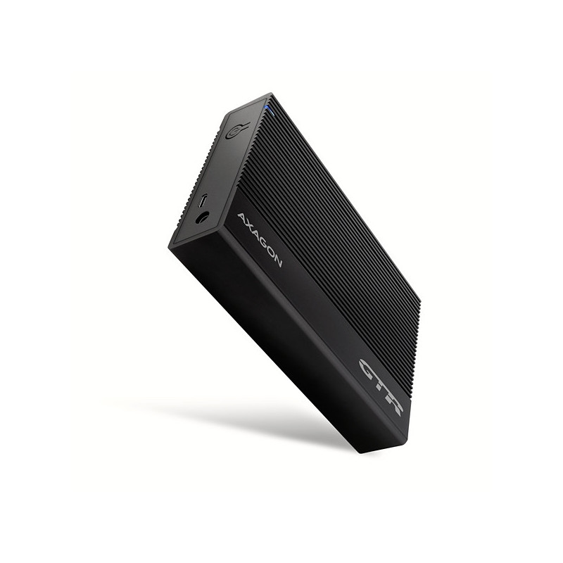AXAGON EE35-GTR, USB-C 5Gbps - SATA 6G 3.5" RIBBED box, čierny