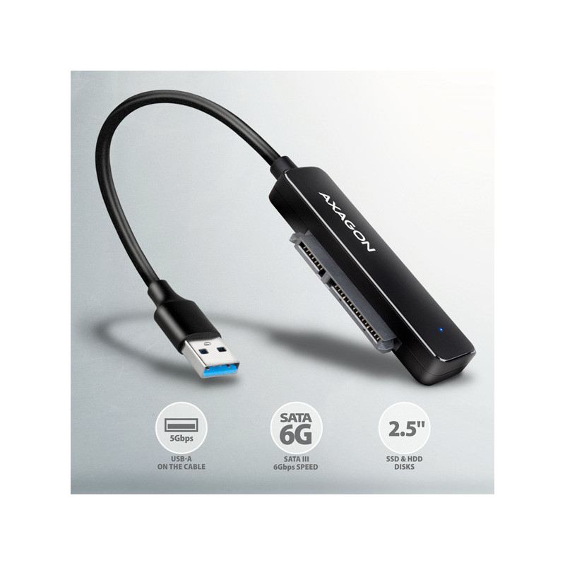 AXAGON ADSA-FP2A, USB-A 5Gbps - SATA 6G 2.5" SSD/HDD SLIM adaptér