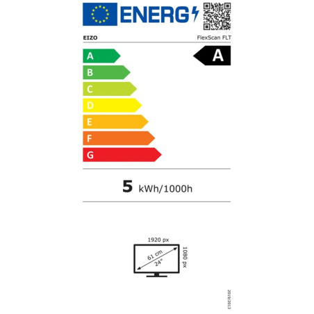 24" LED EIZO FLT-BK-FHD, IPS, USB-C, LAN, en.tr.A