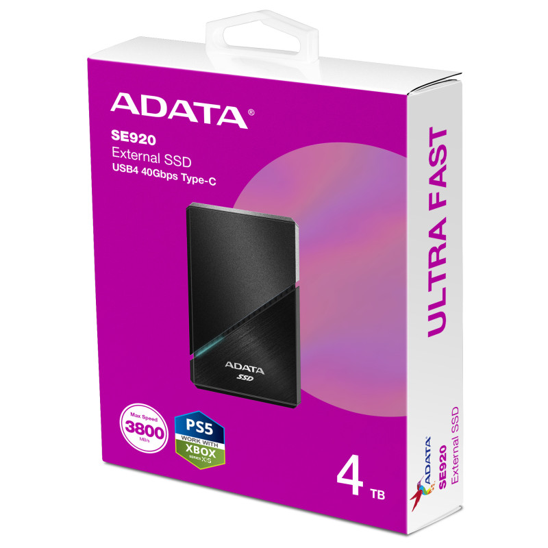 ADATA SE920/4TB/SSD/Externá/Čierna/5R