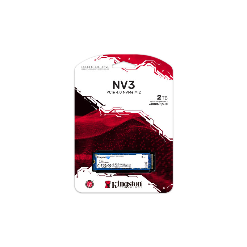 Kingston NV3/2TB/SSD/0/SAS/M.2 NVMe/5R