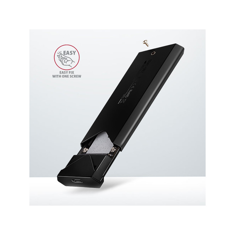 AXAGON EEM2-UB2, USB-C 10Gbps - M.2 NVMe SSD ARROW box, čierny