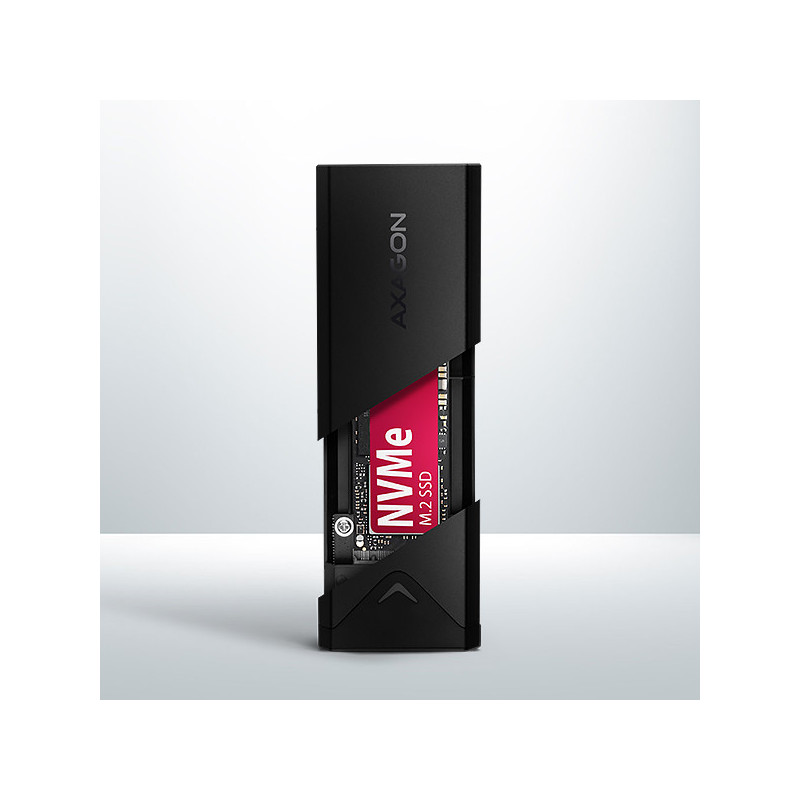AXAGON EEM2-UB2, USB-C 10Gbps - M.2 NVMe SSD ARROW box, čierny