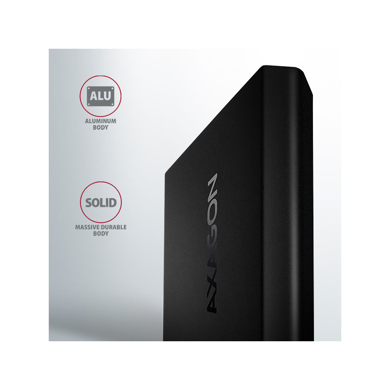 AXAGON EEM2-UB2, USB-C 10Gbps - M.2 NVMe SSD ARROW box, čierny