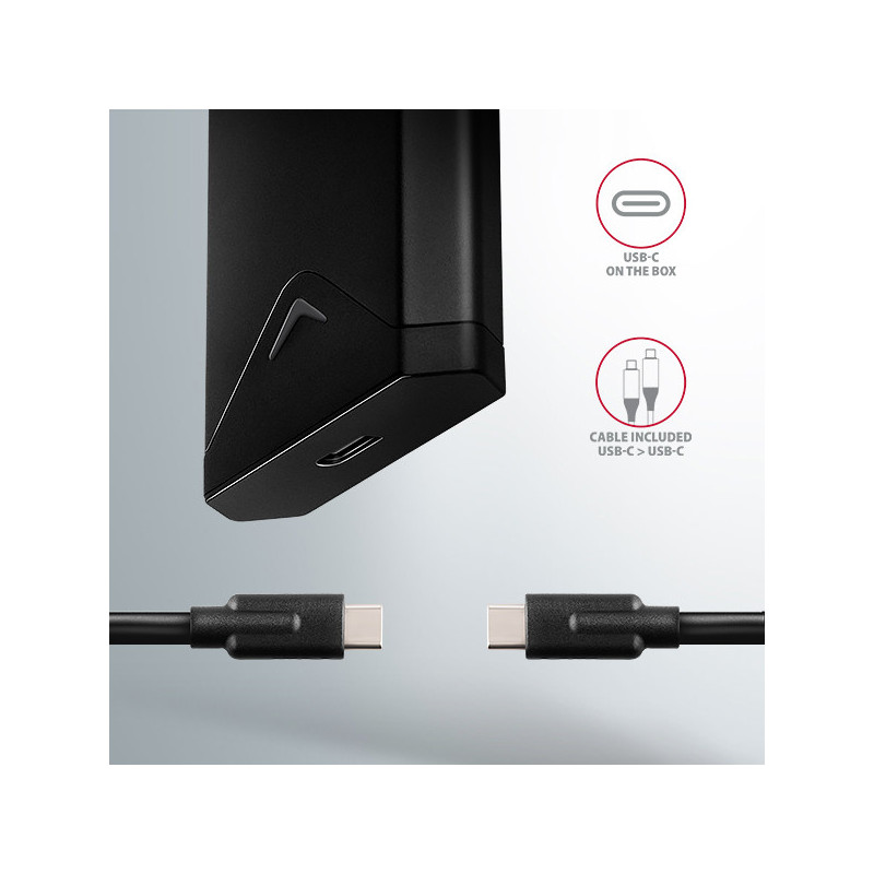 AXAGON EEM2-UB2, USB-C 10Gbps - M.2 NVMe SSD ARROW box, čierny