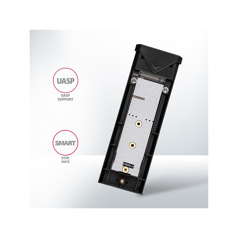 AXAGON EEM2-UB2, USB-C 10Gbps - M.2 NVMe SSD ARROW box, čierny