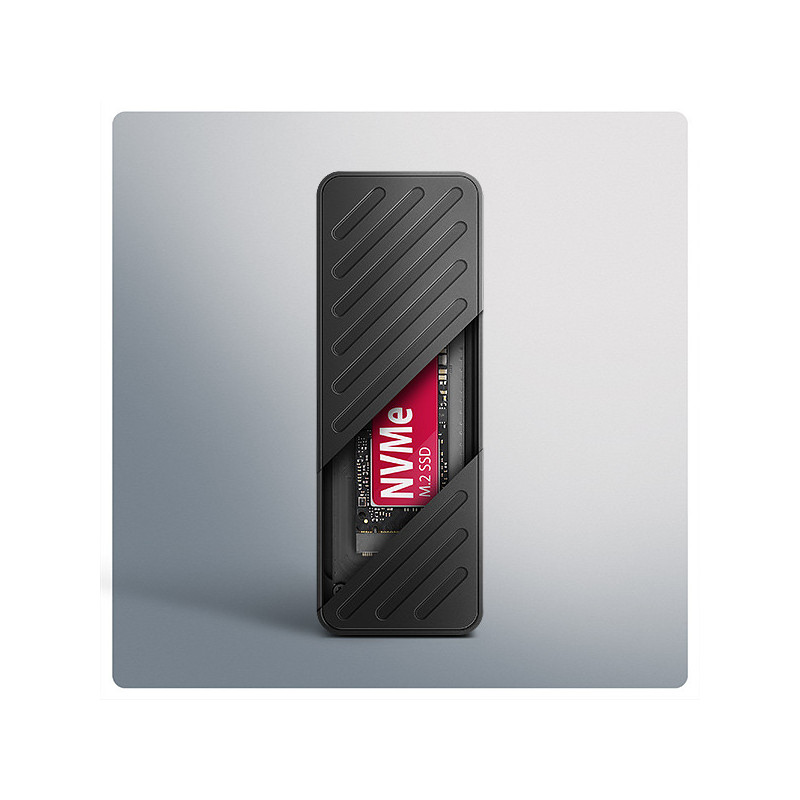 AXAGON EEM2-20G, USB-C 20Gbps - M.2 NVMe SSD kovový ARMORED box