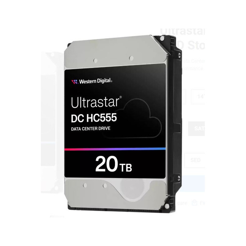 WD Ultrastar DC HC555/20TB/HDD/3.5"/SATA/M.2 SATA/7200 RPM/Strieborná/5R