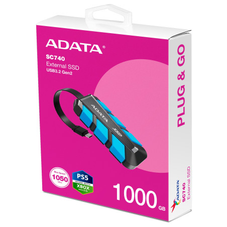 ADATA SC740/1TB/SSD/Externý/Modrá/5R