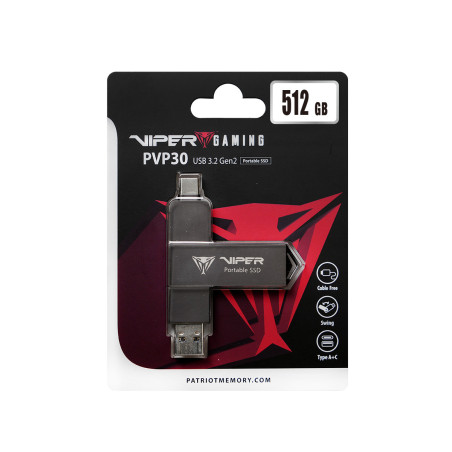 Patriot VIPER PVP30/512GB/SSD/Externý/Čierna/3R