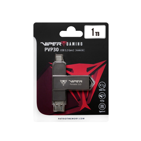 Patriot VIPER PVP30/1TB/SSD/Externý/Čierna/3R