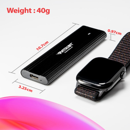 Patriot TRANSPORTER Lite/1TB/SSD/Externý/Čierna/3R